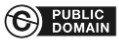 Public Domain Mark with copyright symbol marked through the circle