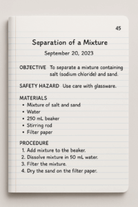 well plate Printed science lab worksheet titled “Prelab Write-up, long description below.