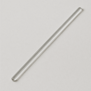 Shows a glass stirring rod.