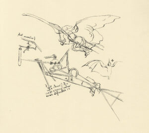 Leonardo da Vinci: Diagram of a proposed flying machine (1789)