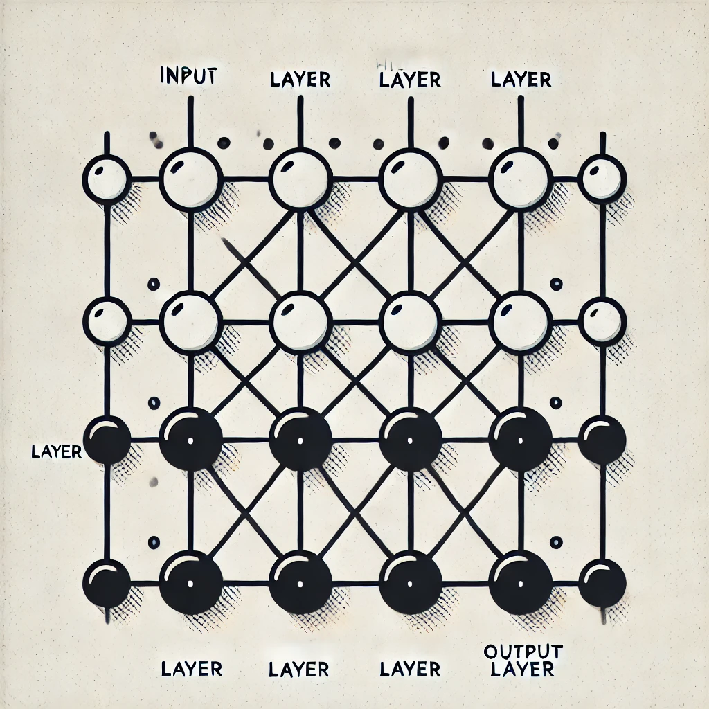 Input-processing-output layers in a Neural Network